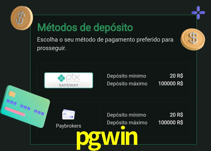 O cassino pgwin oferece uma grande variedade de métodos de pagamento